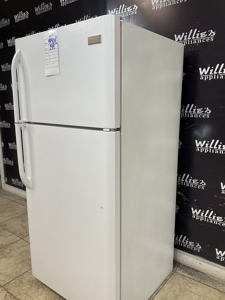 Frigidaire Used Refrigerator Top and Bottom 30x65 1/2” (White) 