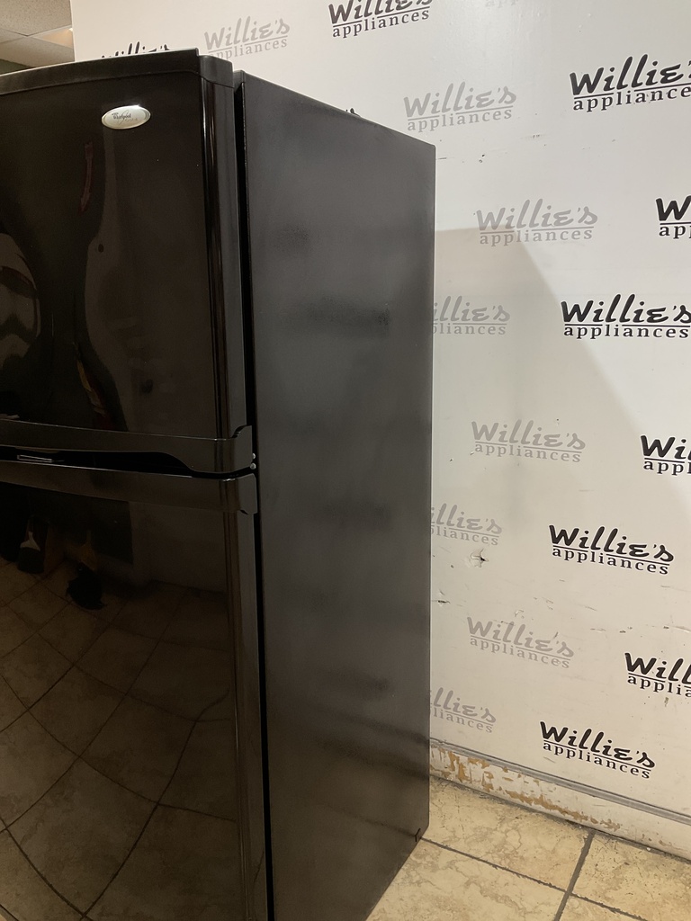 Whirlpool Used Refrigerator Top and Bottom 30x66 (Black) 