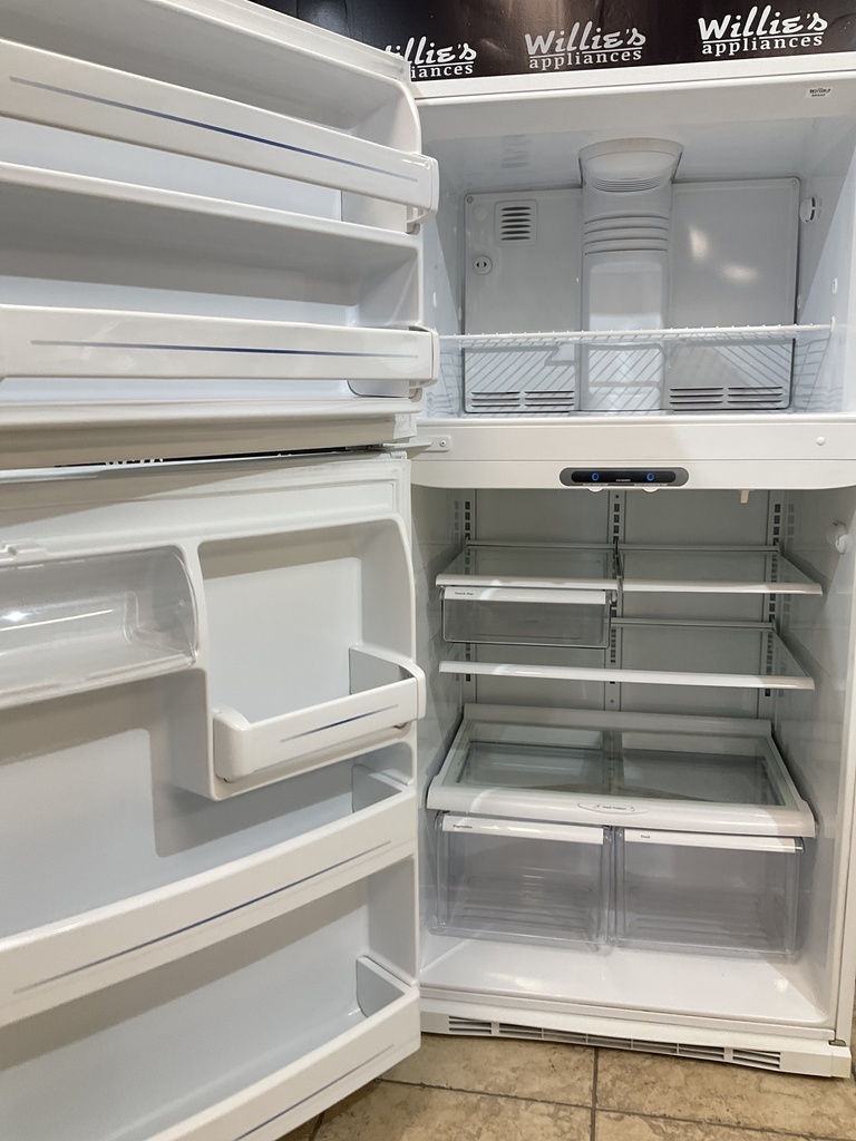 Ge Used Refrigerator Top and Bottom 33x67 (White) 