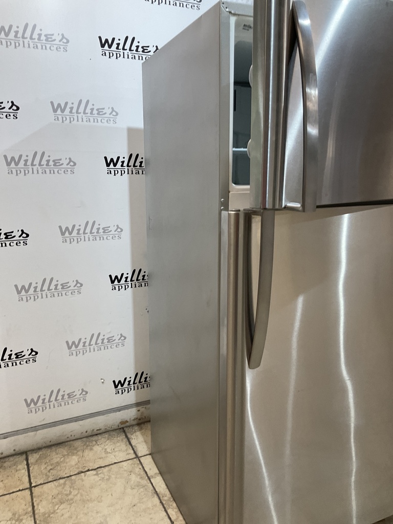 Frigidaire Used Refrigerator Top and Bottom 30x65 1/2” (Stainless Steel) 