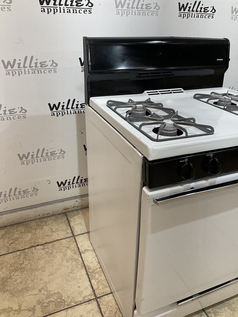 Hotpoint Used Natural Gas Stove 30inches (White/Black) 