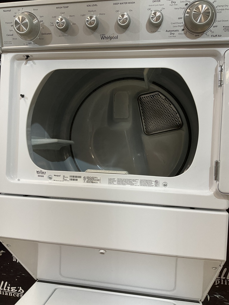Whirlpool Used Natural Gas Unit Stackable 27x72 1/2” (White) 