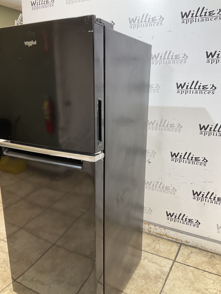 Whirlpool Used Refrigerator Top and Bottom 24x61 1/2” (Black)