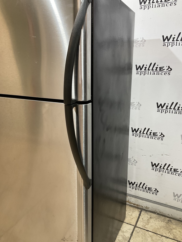 Frigidaire Used Refrigerator Top and Bottom 30x65 1/2” (Stainless Steel) 
