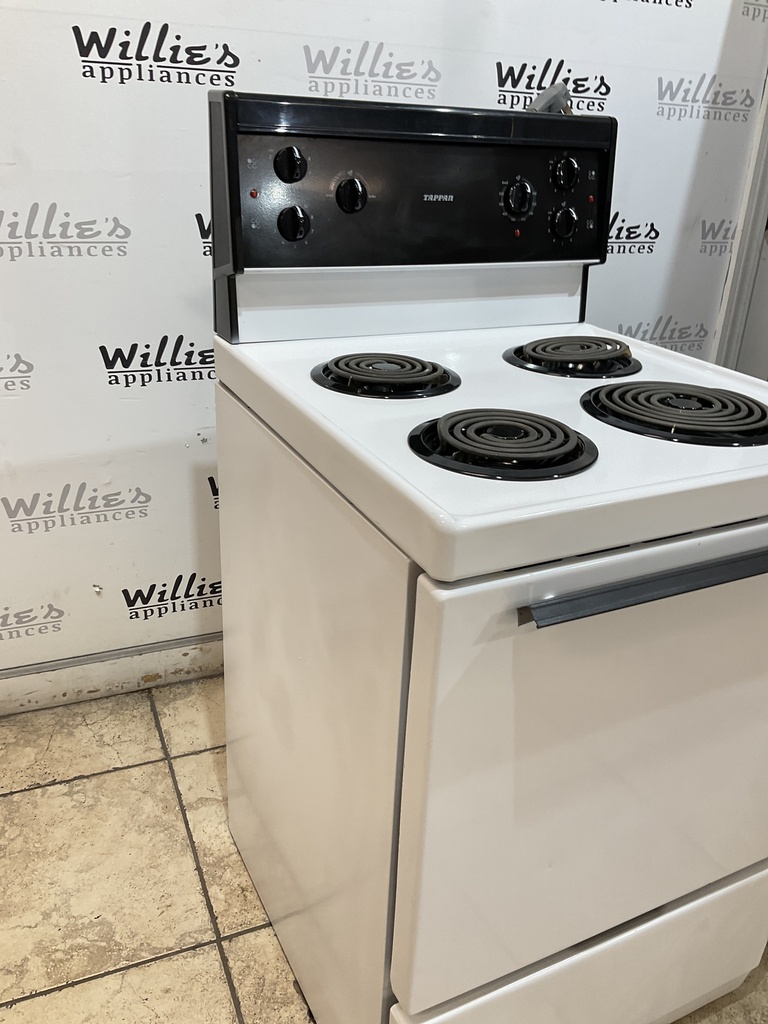 Tappan Used Electric Stove 220volts (40/50 AMP) 24inches {3 prong} (White) 