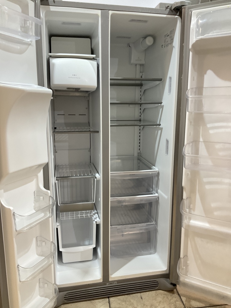 Frigidaire Used Refrigerator Side by Side 33 1/2” x 70” (Stainless Steel) 
