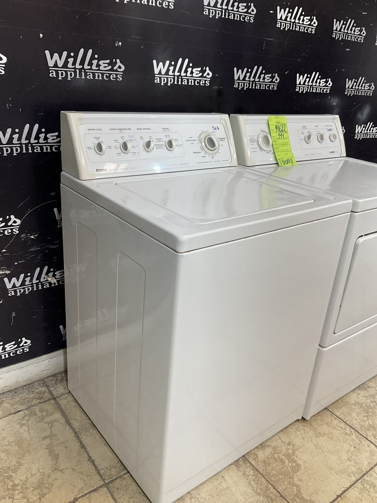 Kenmore Used Electric Set Washer/Dryer 220volts (30 AMP) 27inches {3 prong} (White) 