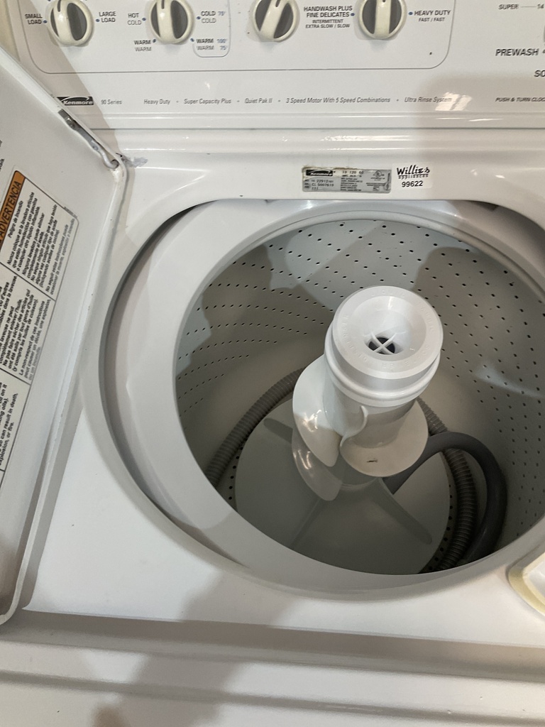 Kenmore Used Electric Set Washer/Dryer 220volts (30 AMP) 27inches {3 prong} (White) 
