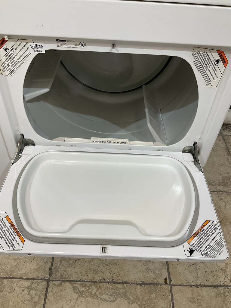 Kenmore Used Electric Set Washer/Dryer 220volts (30 AMP) 27inches {3 prong} (White) 