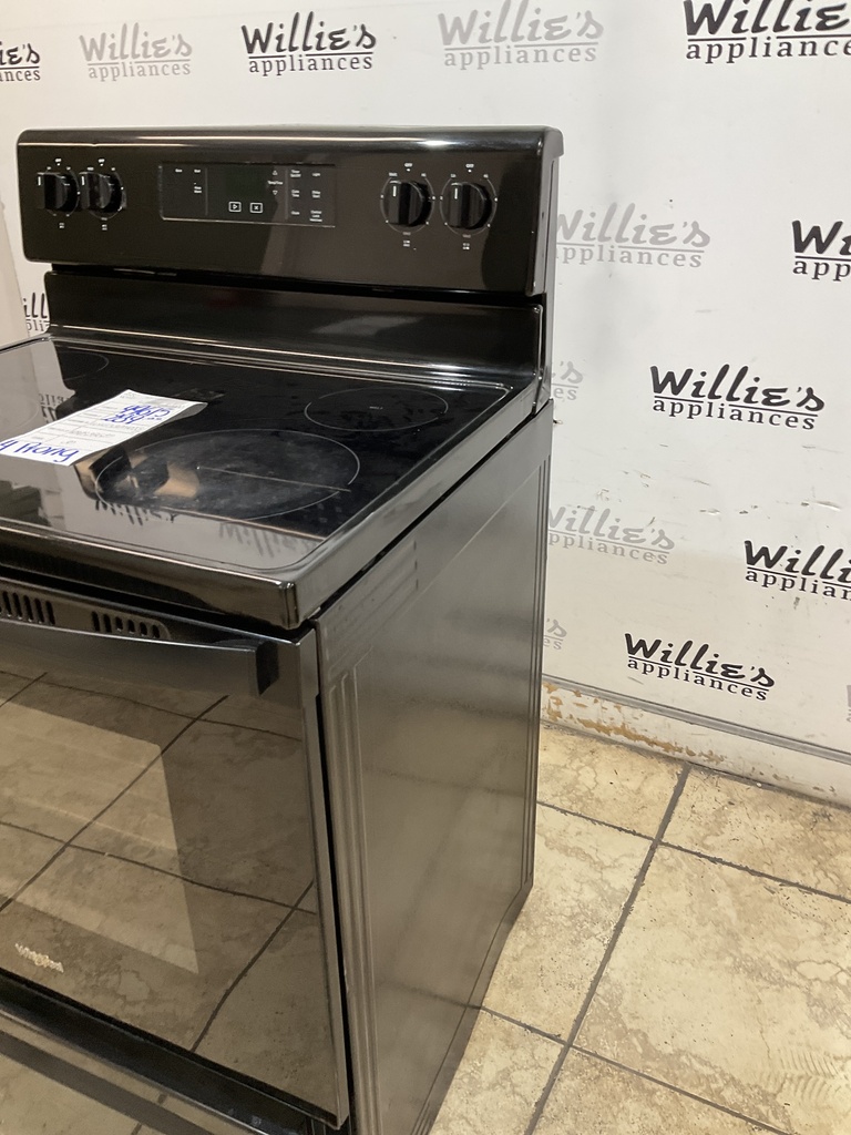 Whirlpool Used Electric Stove 220volts (40/50 AMP) 30inches {4 prong} (Black) 