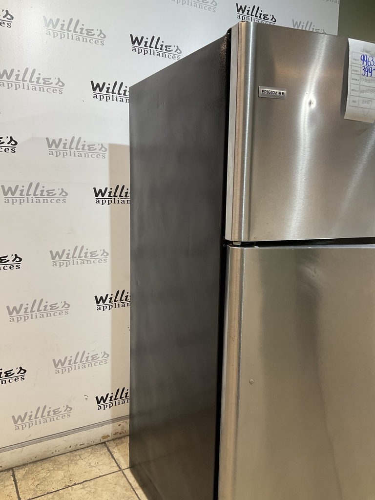 Frigidaire Used Refrigerator Top and Bottom 30x68 1/2” (Stainless Steel) 