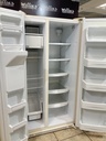 Ge Used Refrigerator Side by Side 33 1/2” x 66 1/2” (Bisque) 