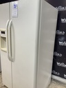Ge Used Refrigerator Side by Side 33 1/2” x 66 1/2” (Bisque) 