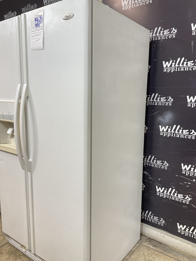 Whirlpool Used Refrigerator Side by Side 36x68 1/2” (White) 