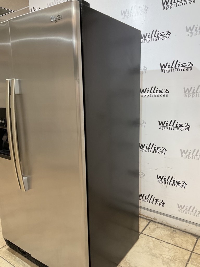 Whirlpool Used Refrigerator Side by Side 36x68 1/2” (Stainless Steel) 
