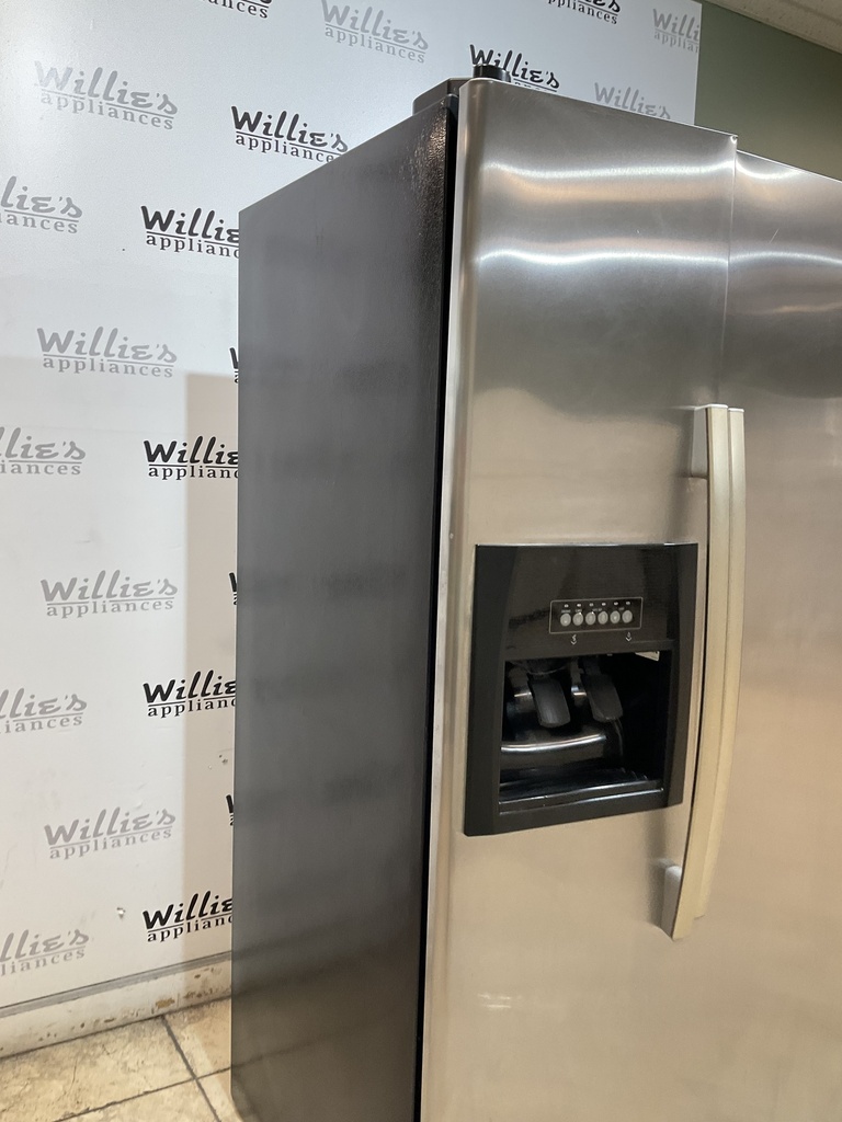 Whirlpool Used Refrigerator Side by Side 36x68 1/2” (Stainless Steel) 