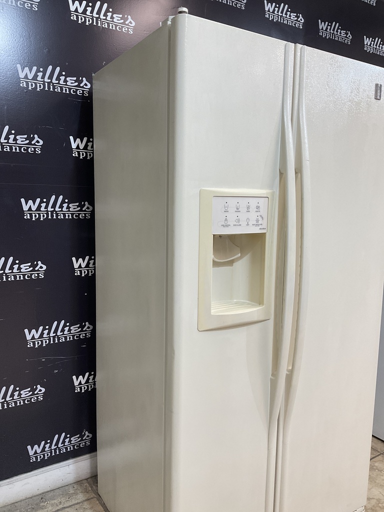 Ge Used Refrigerator Side By Side Counter Depth 36x69 (Bisque) 