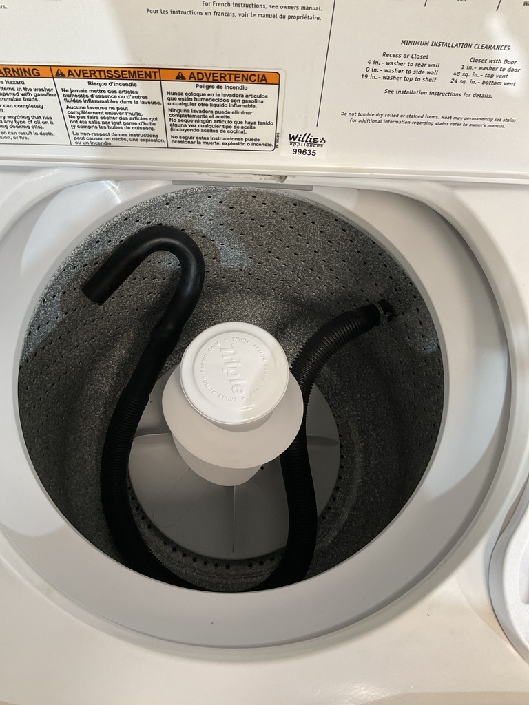 Whirlpool Used Natural Gas Set Washer/Dryer 27/29inches (white) 