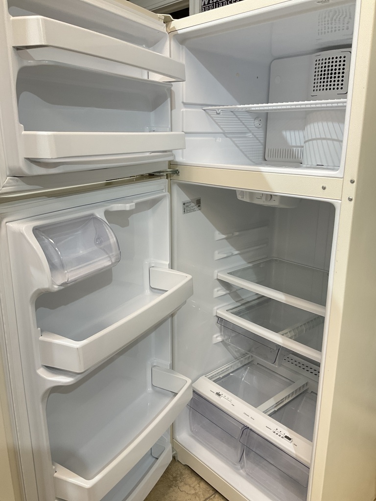 Ge Used Refrigerator Top and Bottom 28x66 1/2” (Bisque)