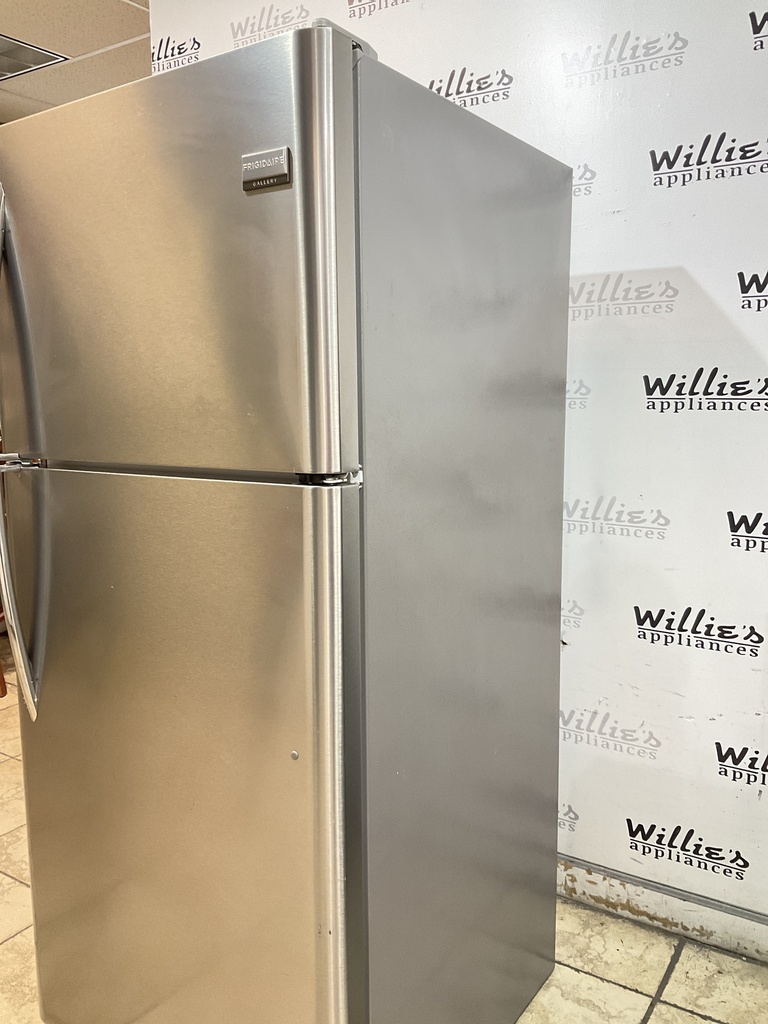 Frigidaire Used Refrigerator Top and Bottom 30x68 1/2” (Stainless Steel) 