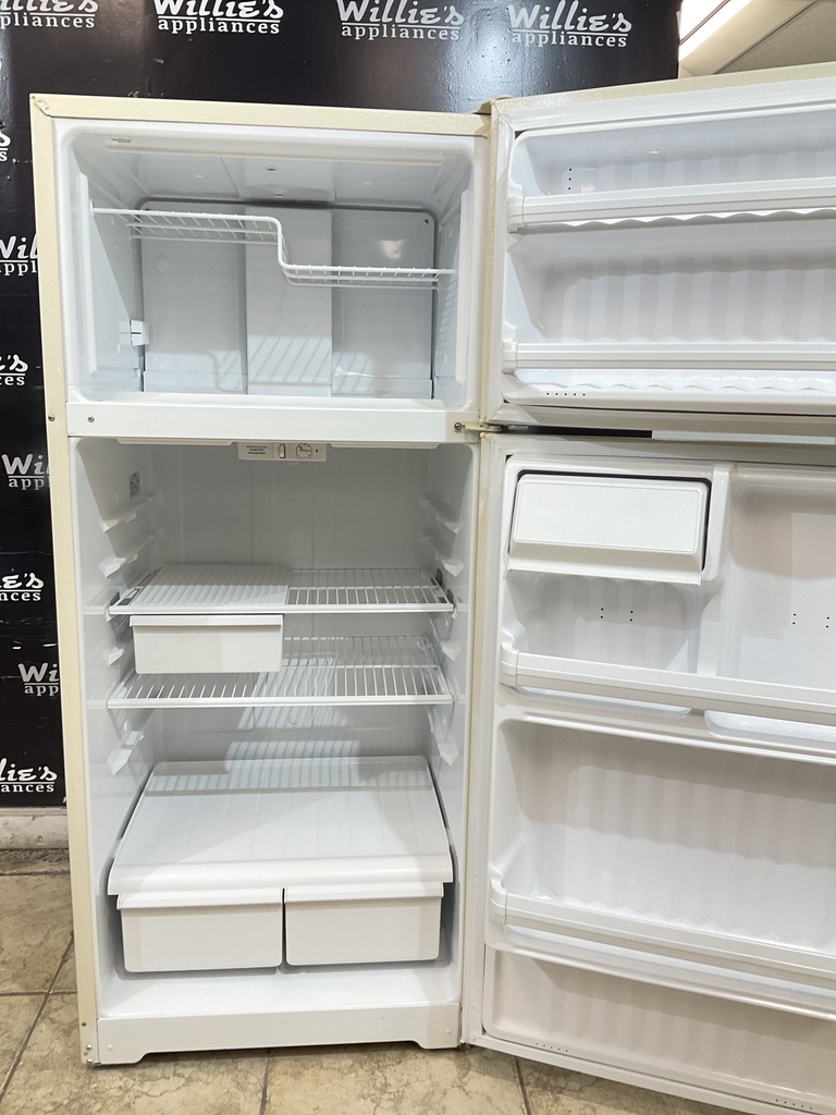 Hotpoint Used Refrigerator Top and Bottom 28x64 1/2” (Bisque) 