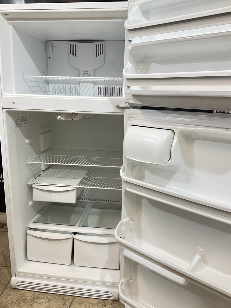 Frigidaire Used Refrigerator Top and Bottom 30x65 1/2” (White) 