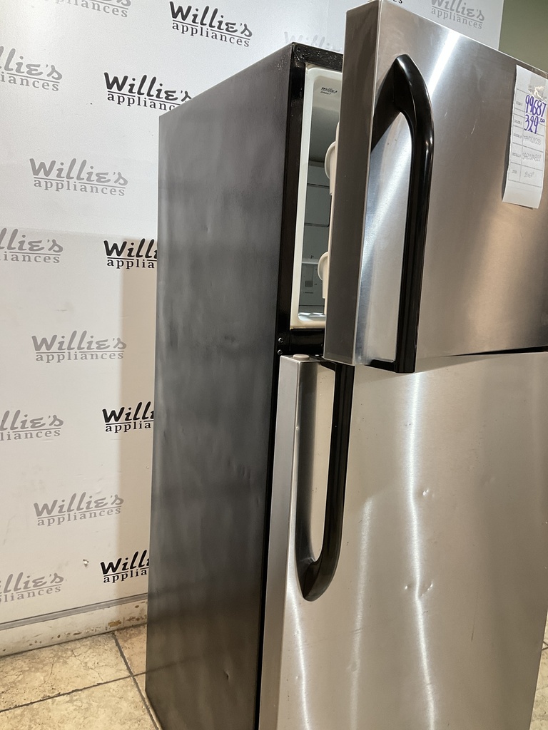Frigidaire Used Refrigerator Top and Bottom 28x64 1/2” (Stainless Steel)