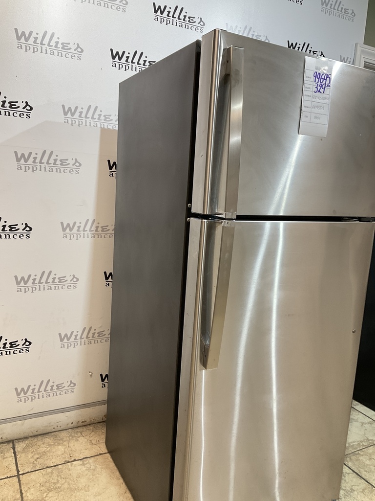 Ge Used Refrigerator Top and Bottom 28x64 (Stainless Steel) 