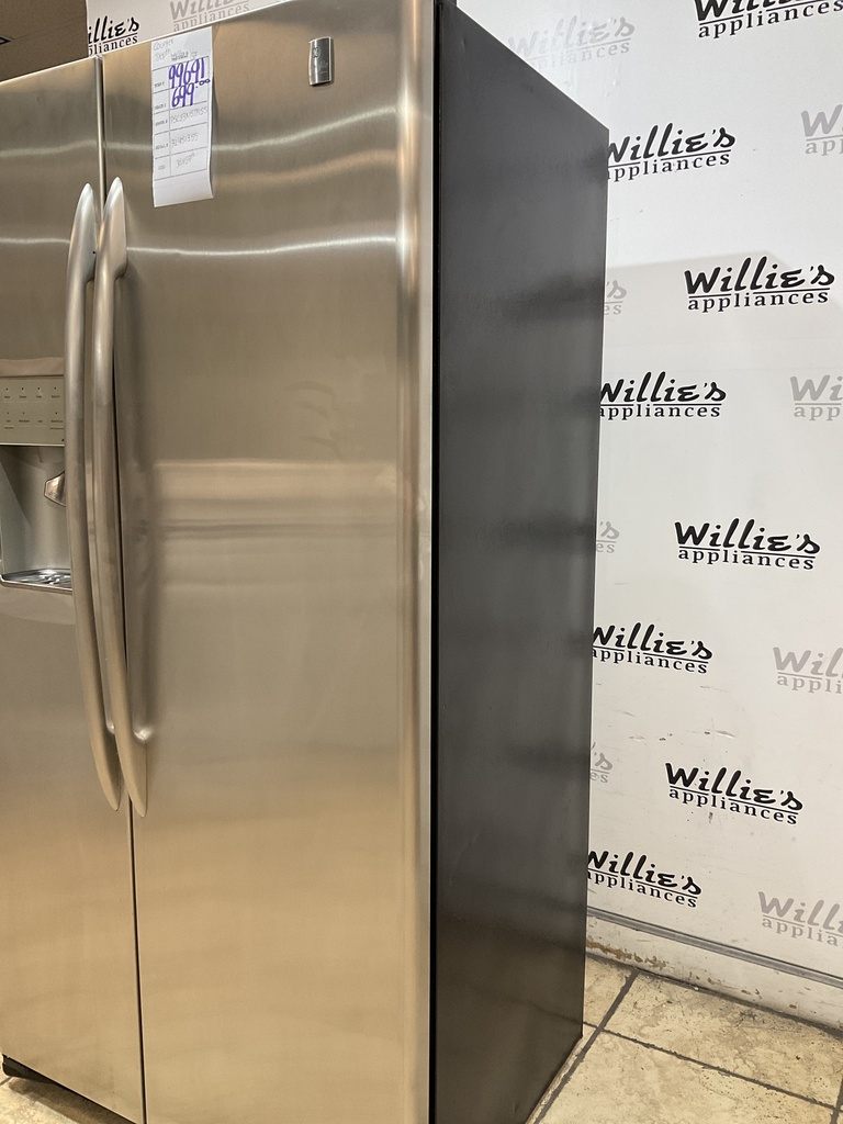 Ge Used Refrigerator Side by Side Counter Depth 36x69 1/2” (Stainless Steel) 