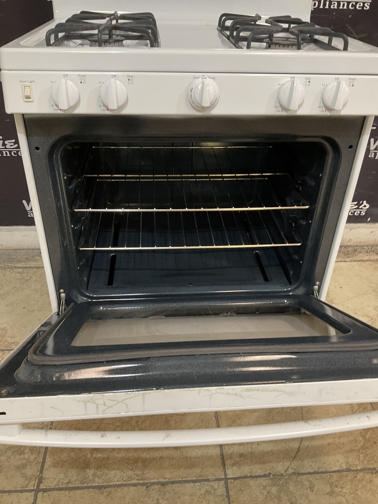 Ge Used Natural Gas Stove 30inches (White) 