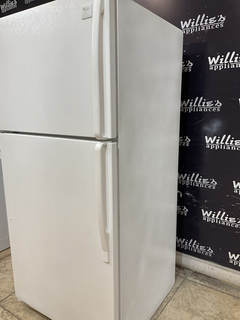 Whirlpool Used Refrigerator Top and Bottom 30x65 1/2” (White) 