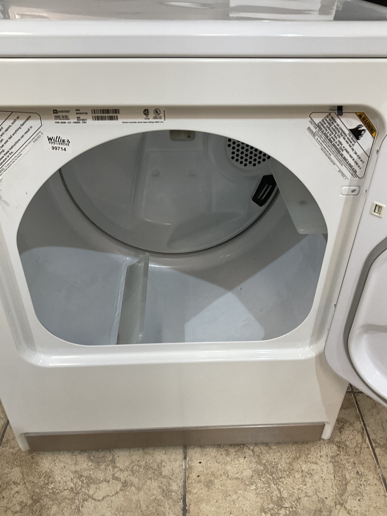 Maytag Used Electric Dryer 220volts (30 AMP) 29inches {3 prong} (White 