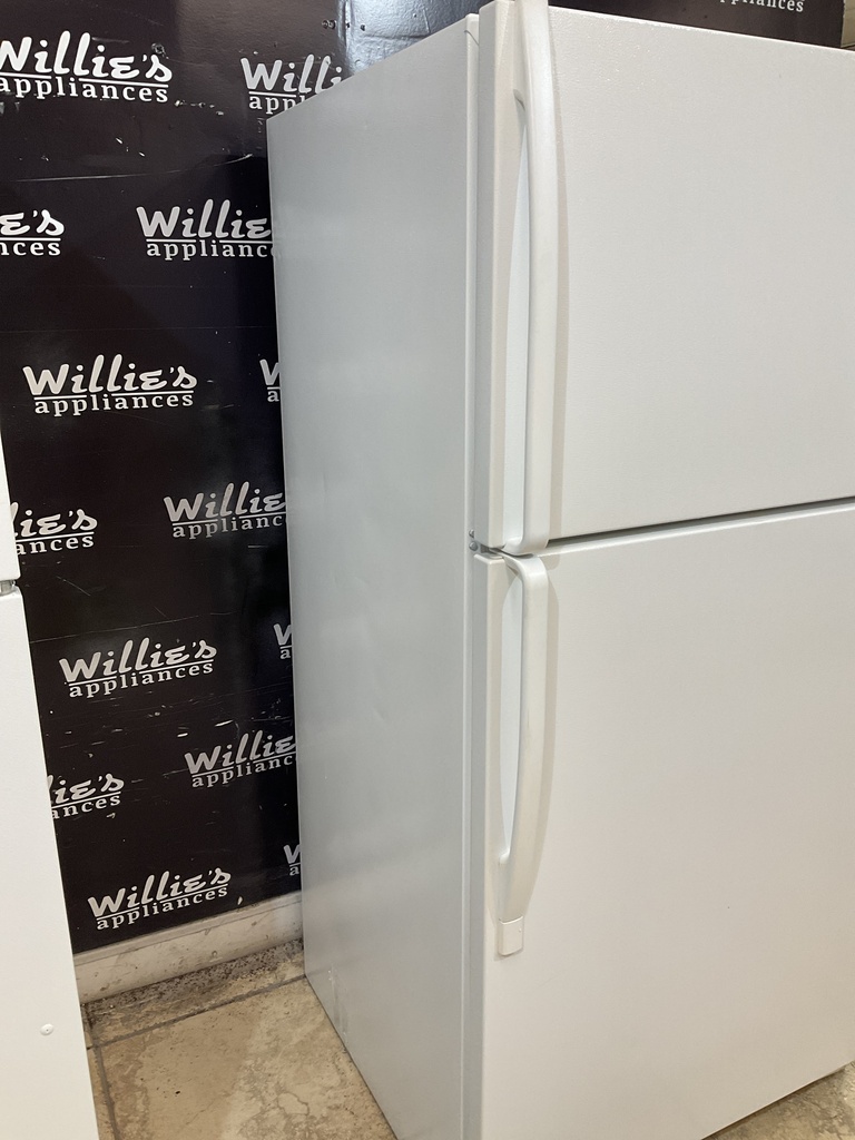 Whirlpool Used Refrigerator Top and Bottom 33x65 1/2” (White) 