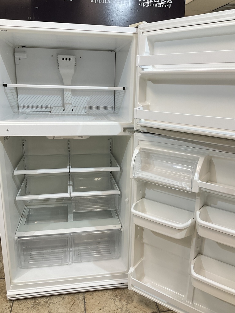 Whirlpool Used Refrigerator Top and Bottom 33x65 1/2” (White) 