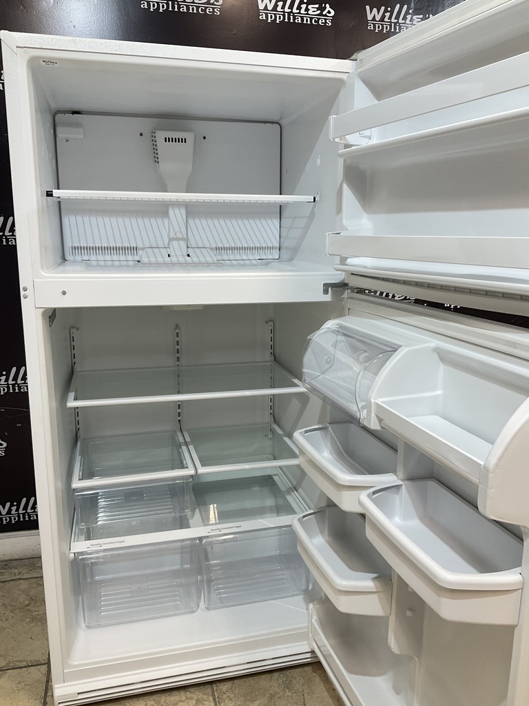 Whirlpool Used Refrigerator Top and Bottom 33x66 (White) 