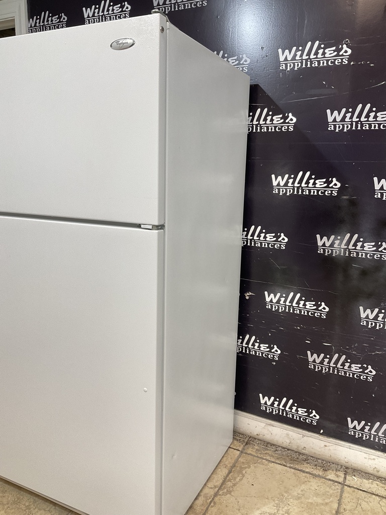 Whirlpool Used Refrigerator Top and Bottom 33x66 (White) 
