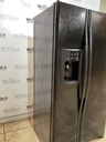 Ge Used Refrigerator Side by Side 36x69 Counter Depth (Black)