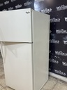 Whirlpool Used Refrigerator Top and Bottom 28x62 1/2” (Bisque) 