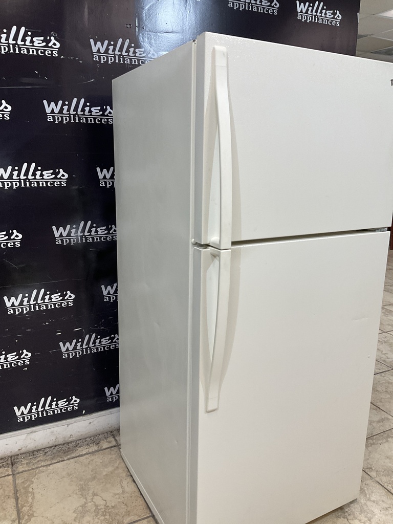 Whirlpool Used Refrigerator Top and Bottom 28x62 1/2” (Bisque) 