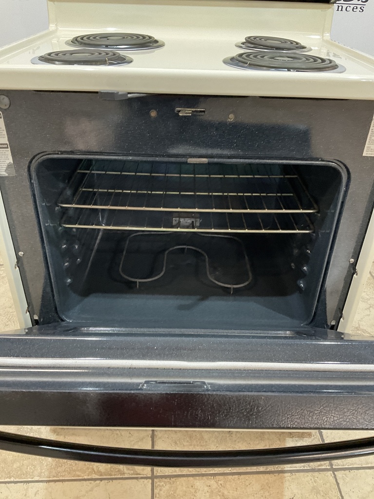 Amana Used Electric Stove 220volts (40/50 AMP) 30inches {4 prong} (Bisque/Black) 