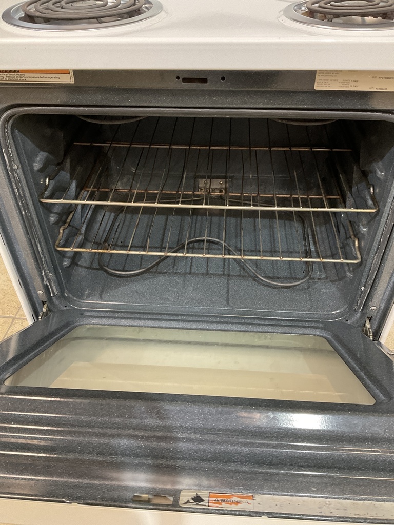 Whirlpool Used Electric Stove 220volts (40/50 AMP) 30inches {3 prong} (White) 