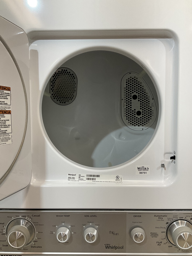 Whirlpool Used Electric Unit Stackable 220volts (30 AMP) 24x71 {4 prong} (White) 
