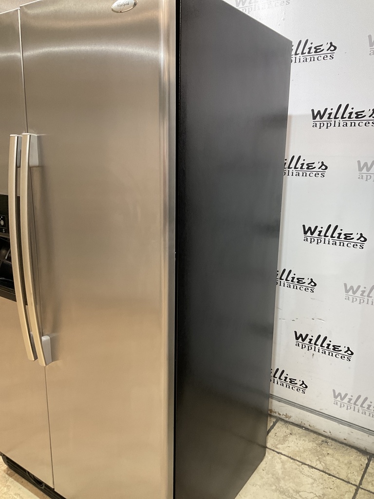Whirlpool Used Refrigerator Side by Side 36x68 1/2” (Stainless Steel) 