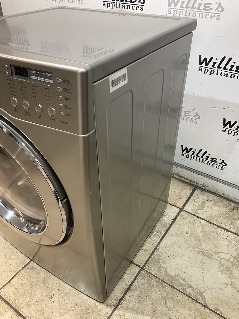 Lg Used Electric Dryer 220volts (30 AMP) 27inches {no cord} (Grey) 