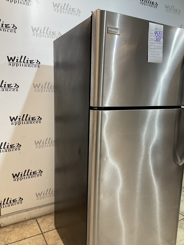 Frigidaire Used Refrigerator Top and Bottom 30x65 1/2” (Stainless Steel) 