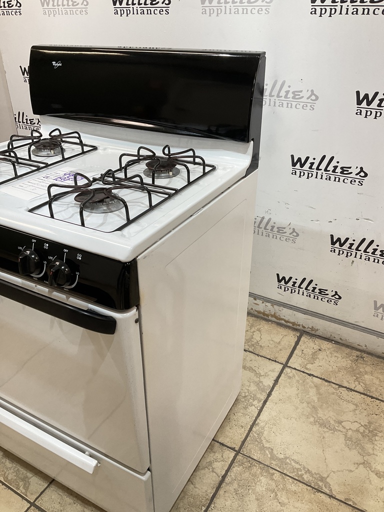 Whirlpool Used Natural Gas Stove 30inches (White/Black) 