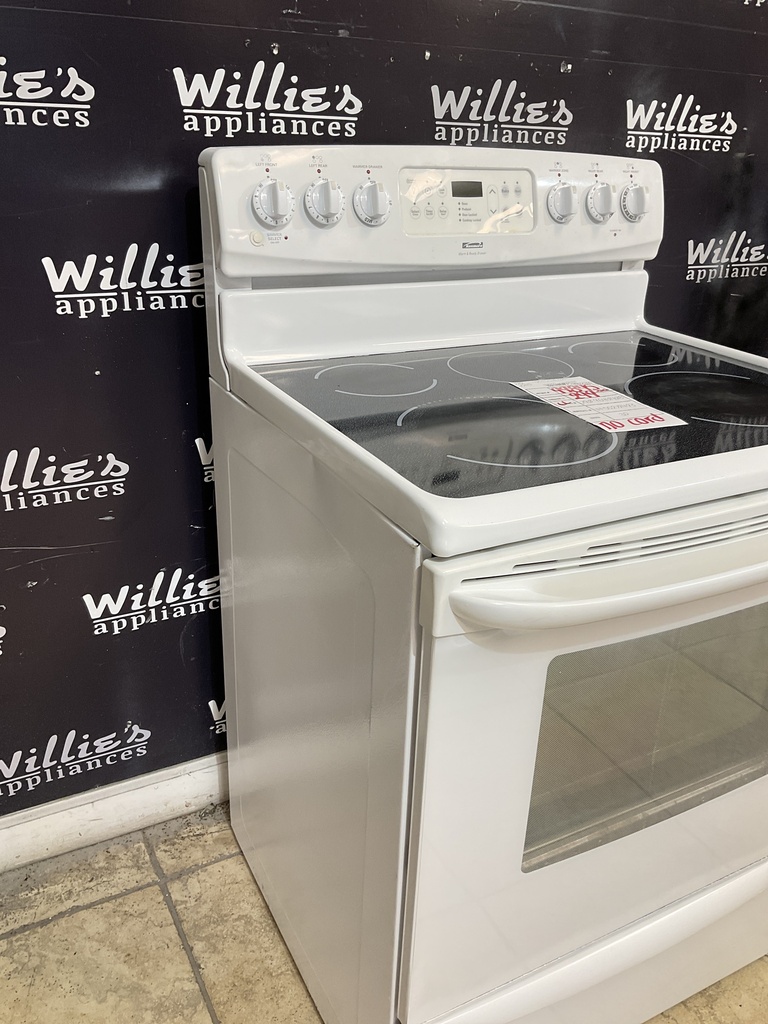 Kenmore Used Electric Stove 220volts (40/50 AMP) 30inches {no cord} (White) 