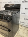 Ge Used Natural Gas Stove Double Oven 30inches (Black) 