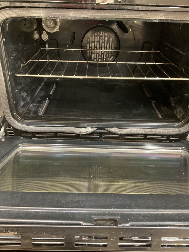 Ge Used Natural Gas Stove Double Oven 30inches (Black) 
