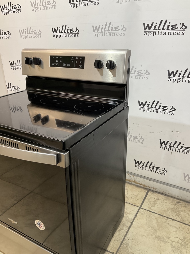 Whirlpool Used Electric Stove 220volts (40/50 AMP) 30inches {3 prong} (Stainless Steel) 